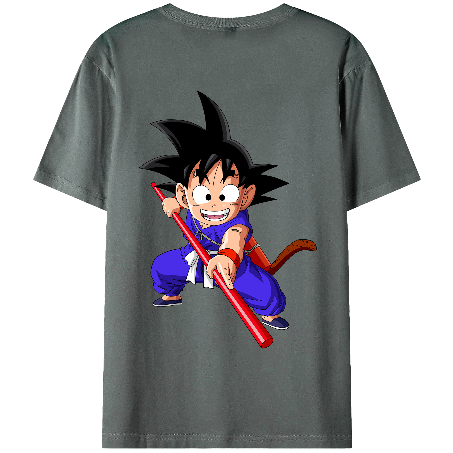 （画像用） ドラゴンボール 孫悟空（そん ごくう）Son Goku カカロット DRAGON BALL Kakarotto 綿100％ メンズ半袖Tシャツ（バックプリント） 通気性